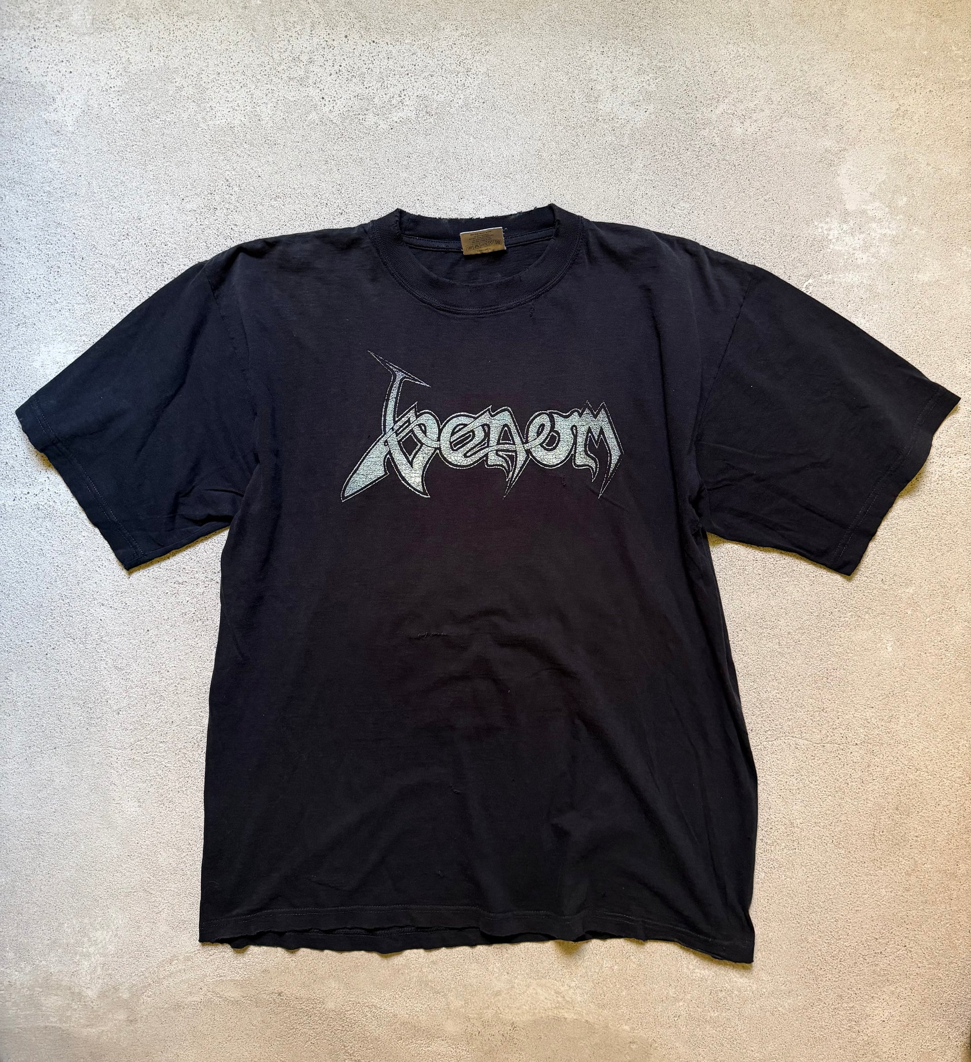 90s Venom Tablet of Seth Print T-Shirt | Size XL