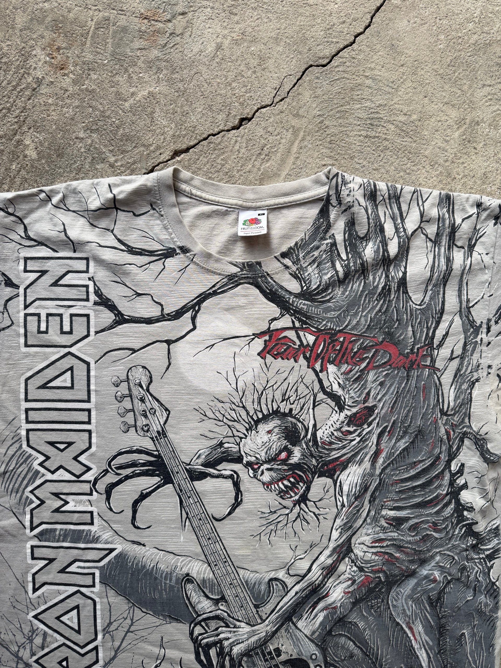 2010s Iron Maiden Fear Of The Dark shirt all over print | size XL