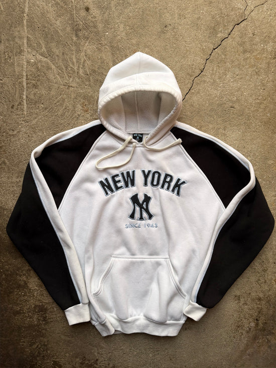 00s New York NY Embroidered Varsity Hoodie | size XL