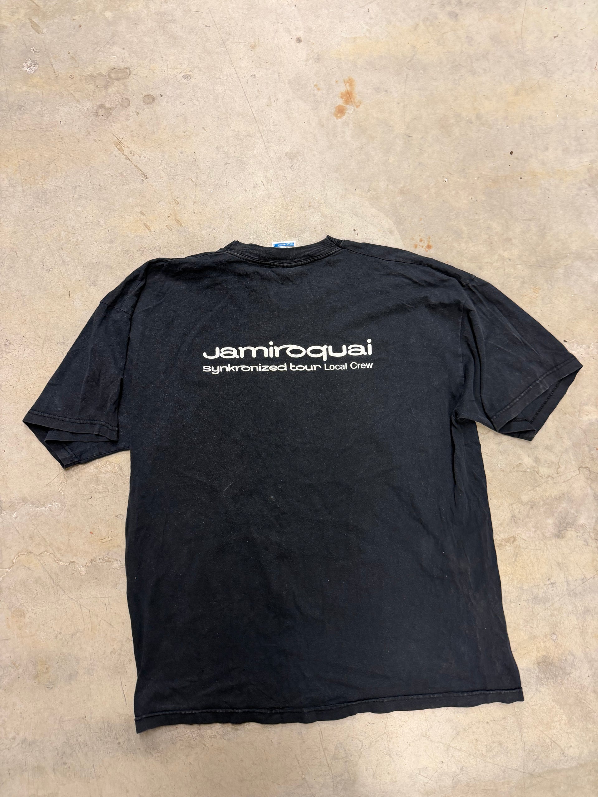 90s Jamiroquai Synkronized Tour Local Crew T-Shirt | Size XL