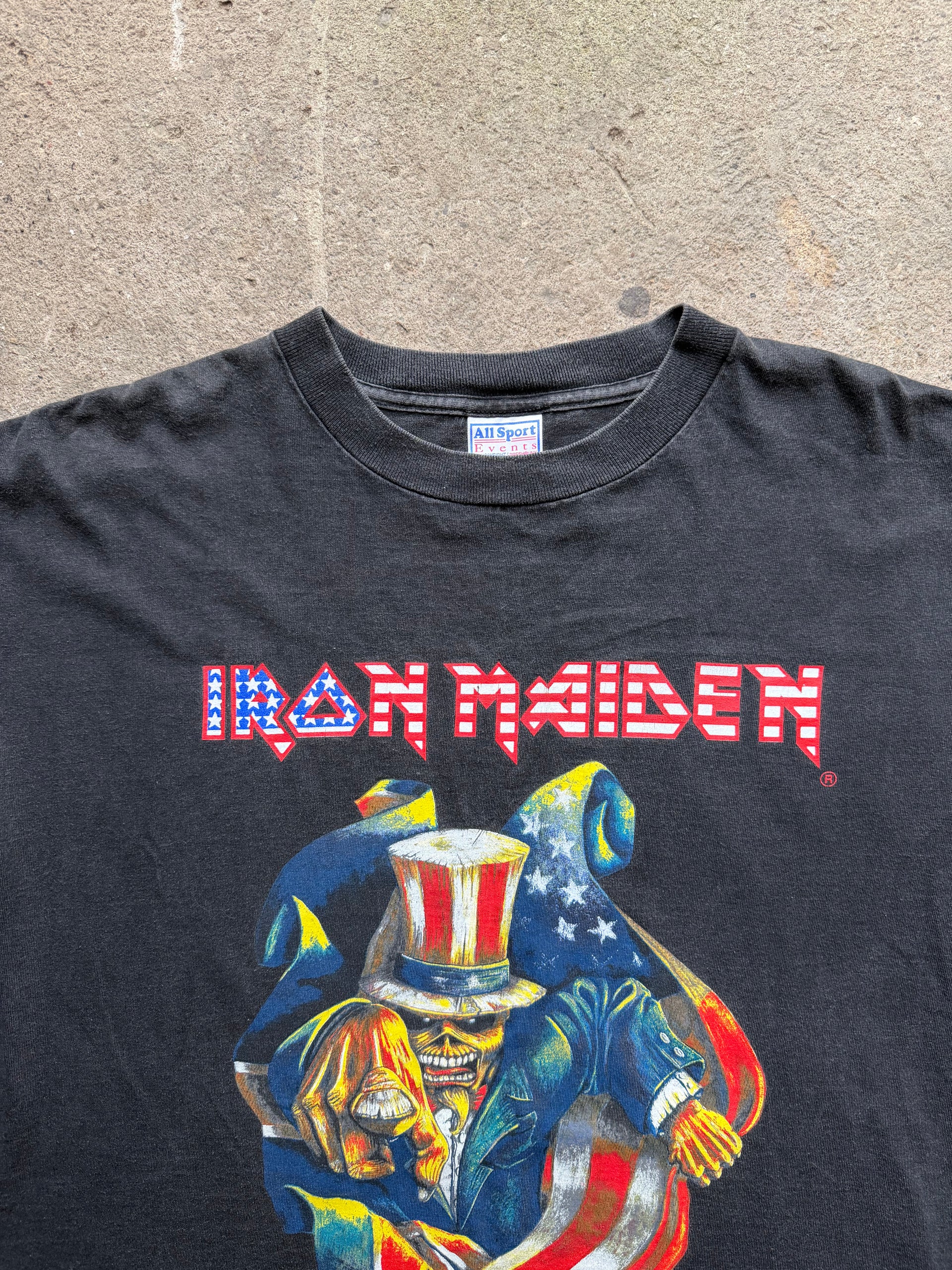 90s Iron Maiden Uncle Sam Vintage T-Shirt | Size XL