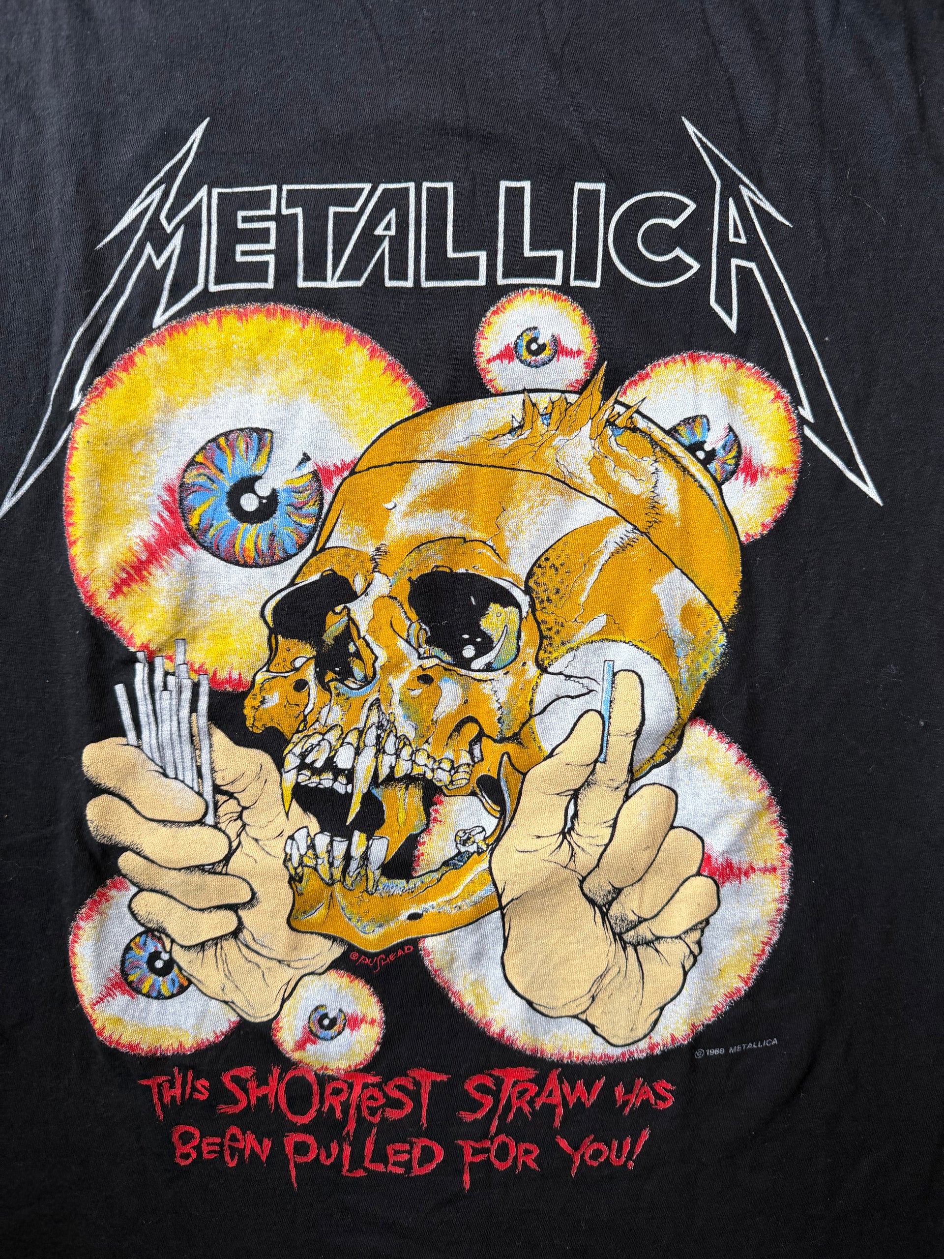 80s Metallica Shortest Straw 1988 Double Sided Tee | Size L