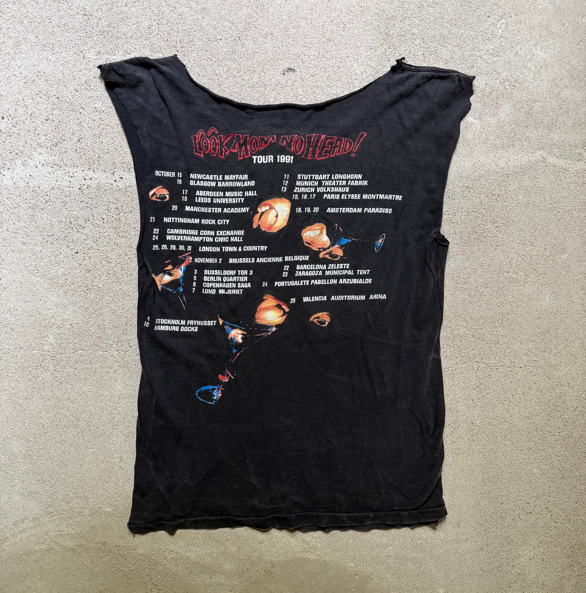 90s The Cramps Look Mom No Head Tour 1991 Cut Off Tee | Size M