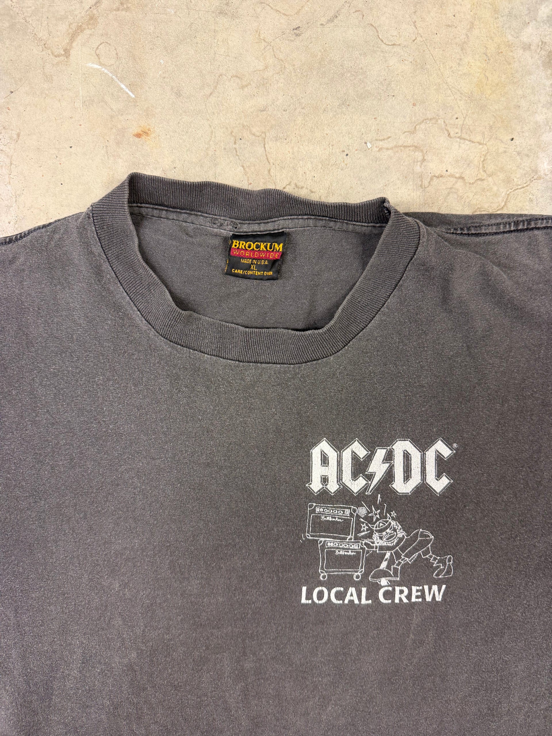 90s AC/DC Local Crew Vintage T-Shirt | Size XL