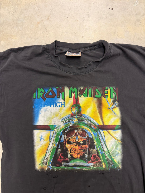 00s Iron Maiden “Aces High” Distressed Vintage Tee | Size L