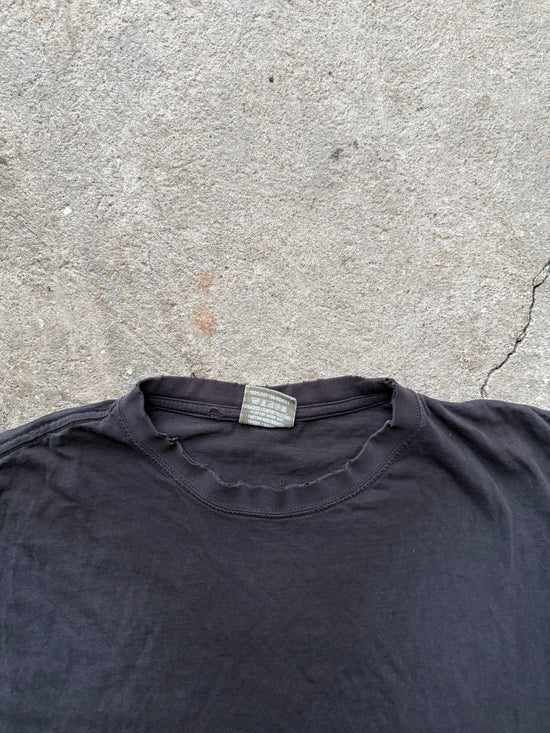 00s Faded Paint Splashed Blank T-Shirt | Size L