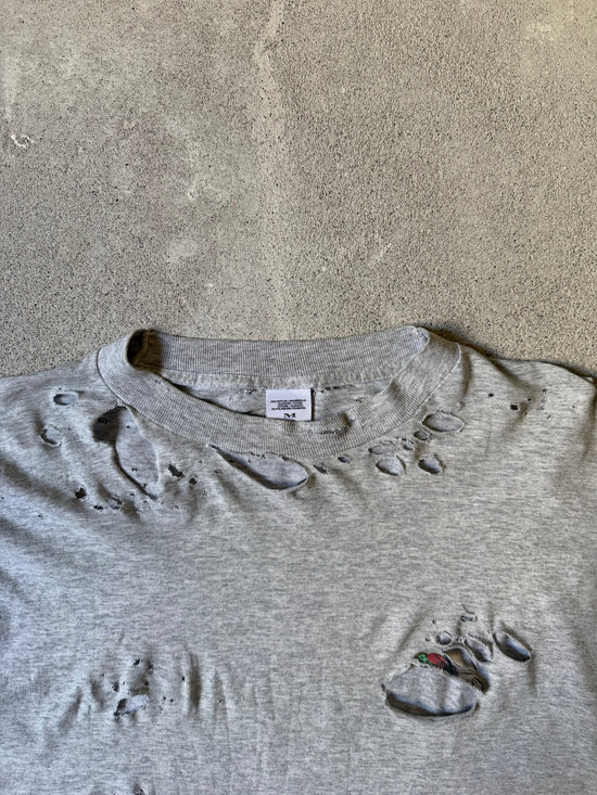 90s Fruit of the Loom Blank Distressed T-Shirt | Size M