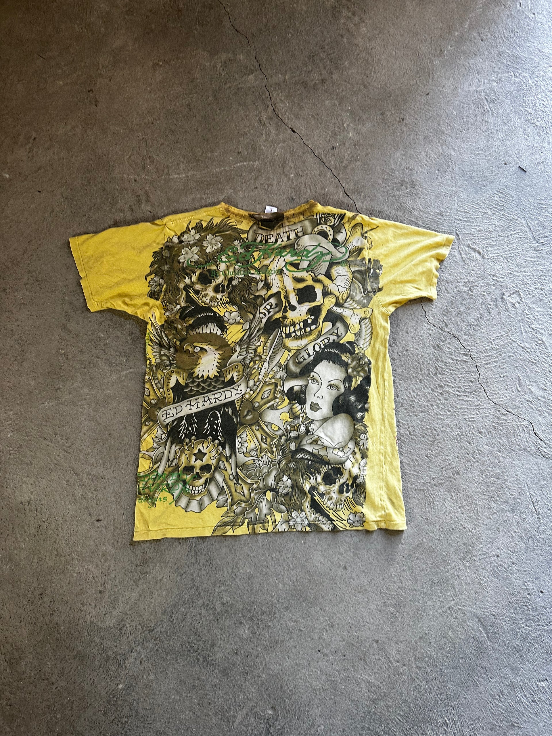 Ed Hardy Tattoo Tee Made in USA | Vintage 2000s | Size L