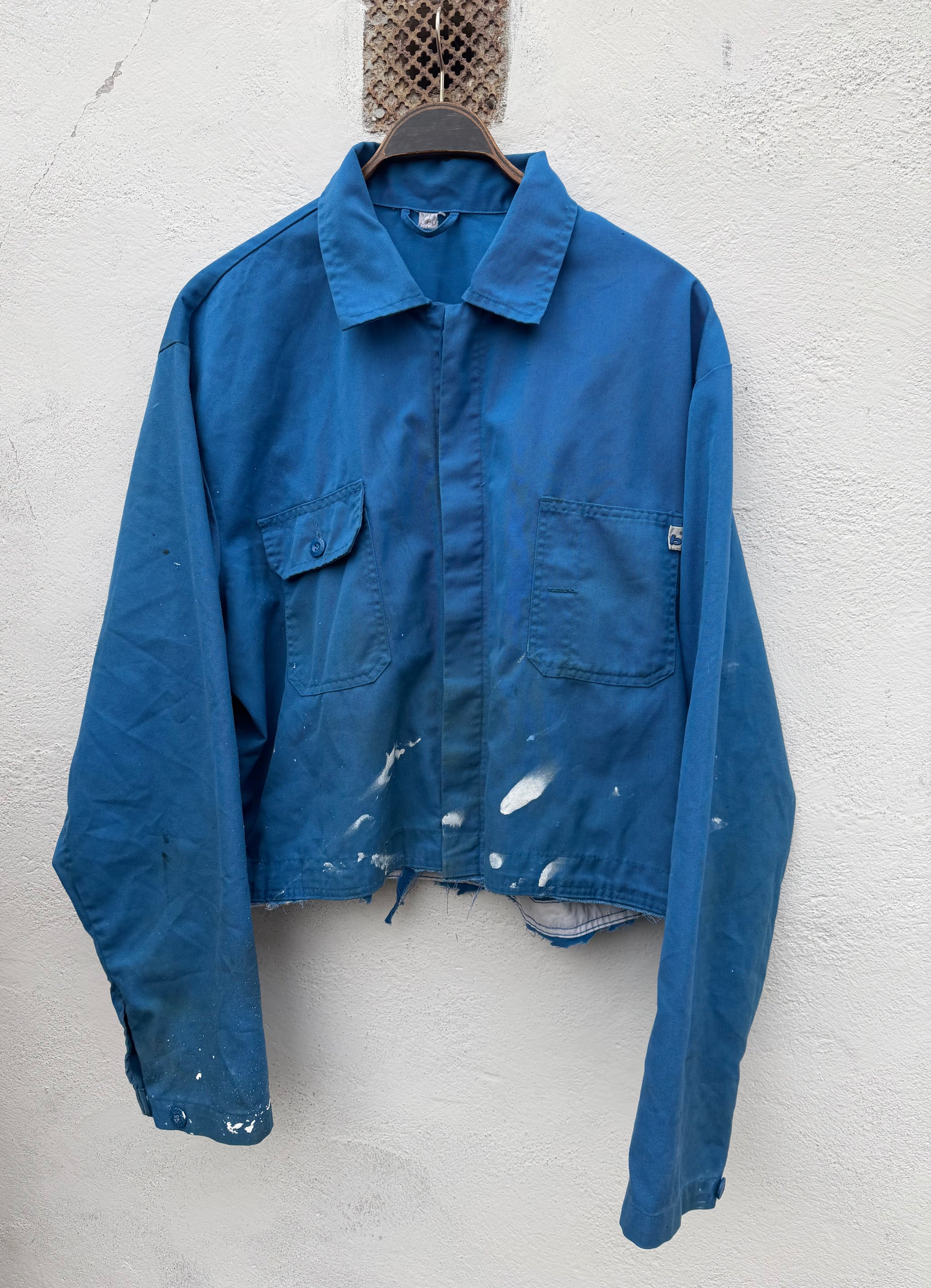 80s Workwear Jacket Paint Stained | Size L
