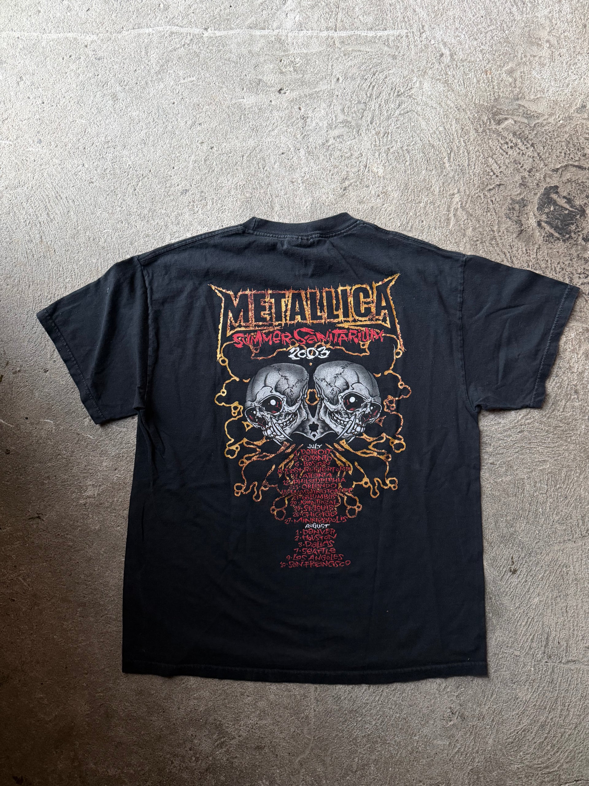 2000s Metallica Summer Sanitarium 2003 Tour Tee | Size L