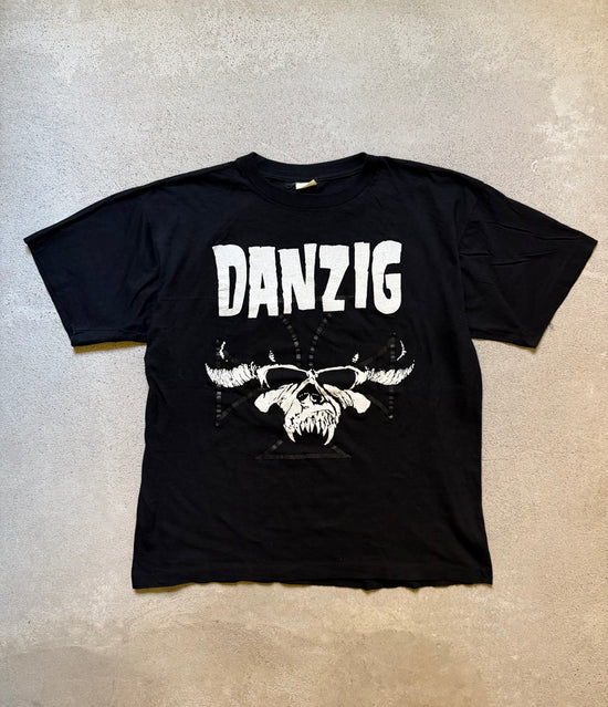 90s Danzig Skull Print T-Shirt | Size L
