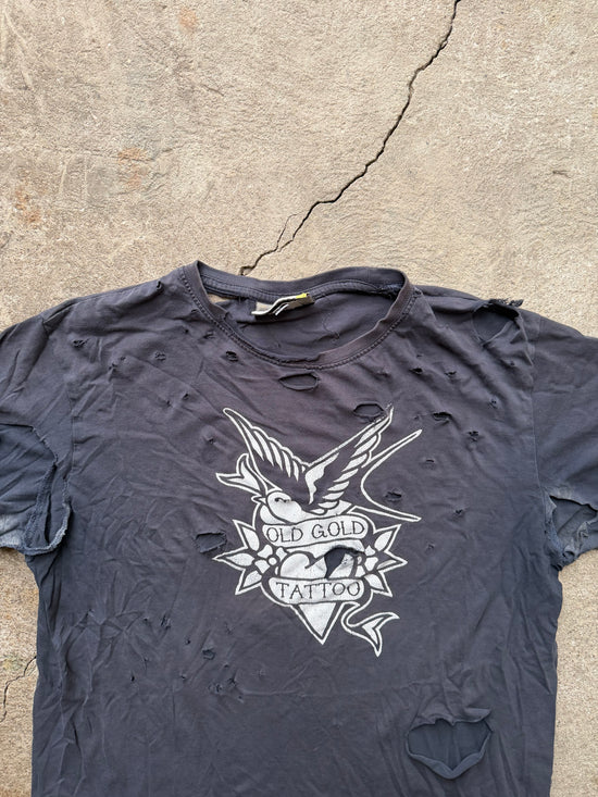 00s Tattoo Trashed T-Shirt | Size L