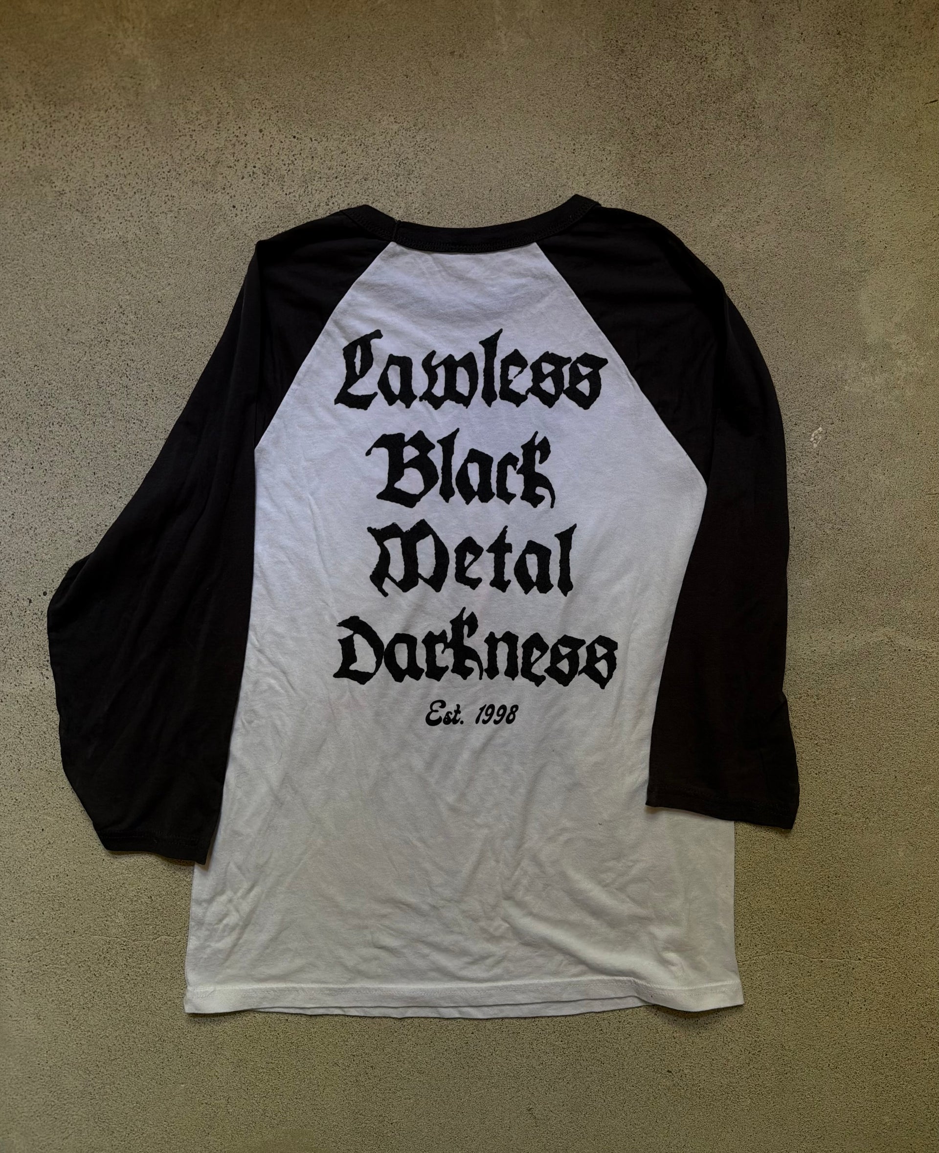 2000s Watain Lawless Black Metal Darkness Raglan | Size L