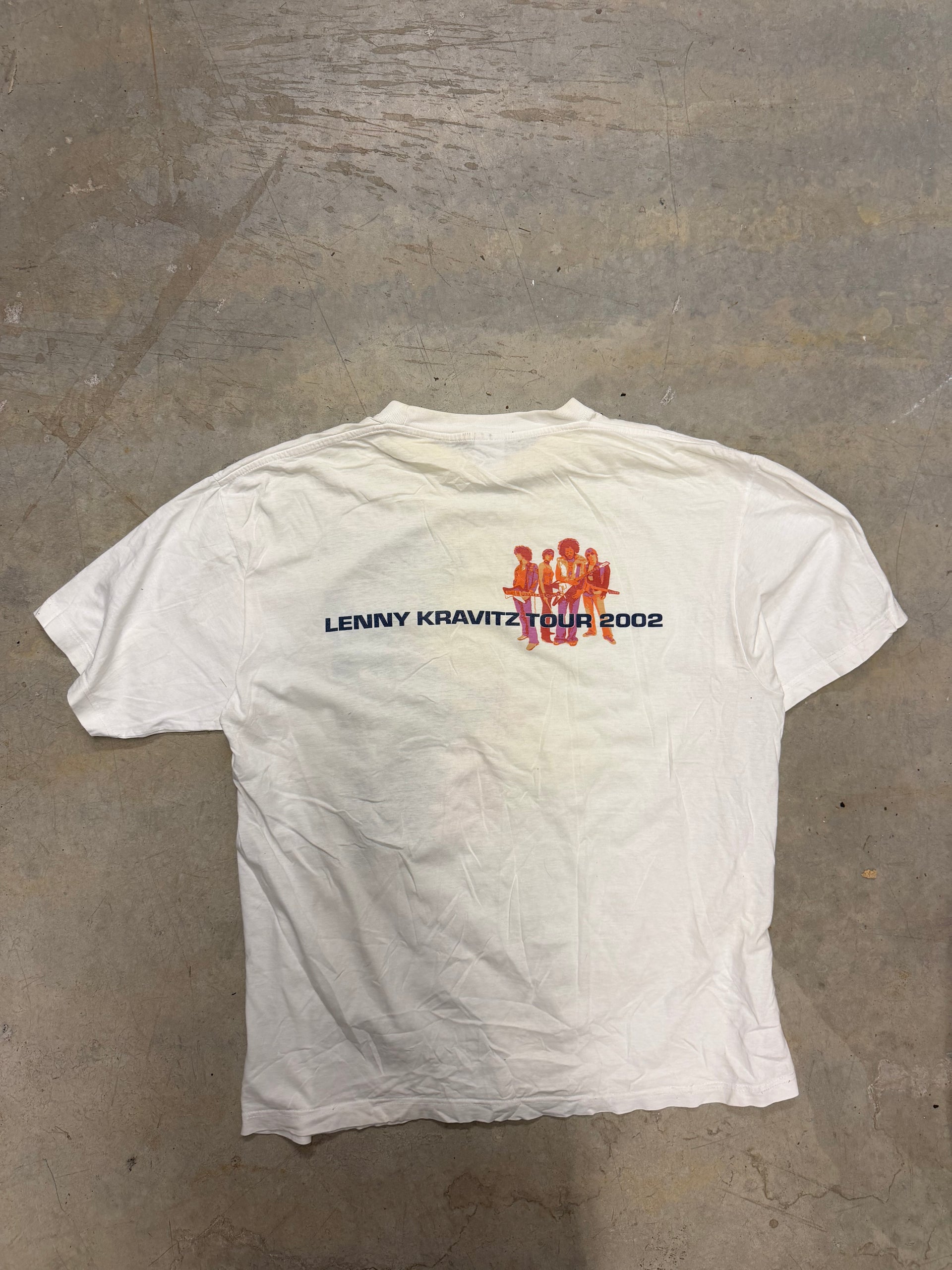 00s Lenny Kravitz Tour 2002 Vintage T-Shirt | Size XL