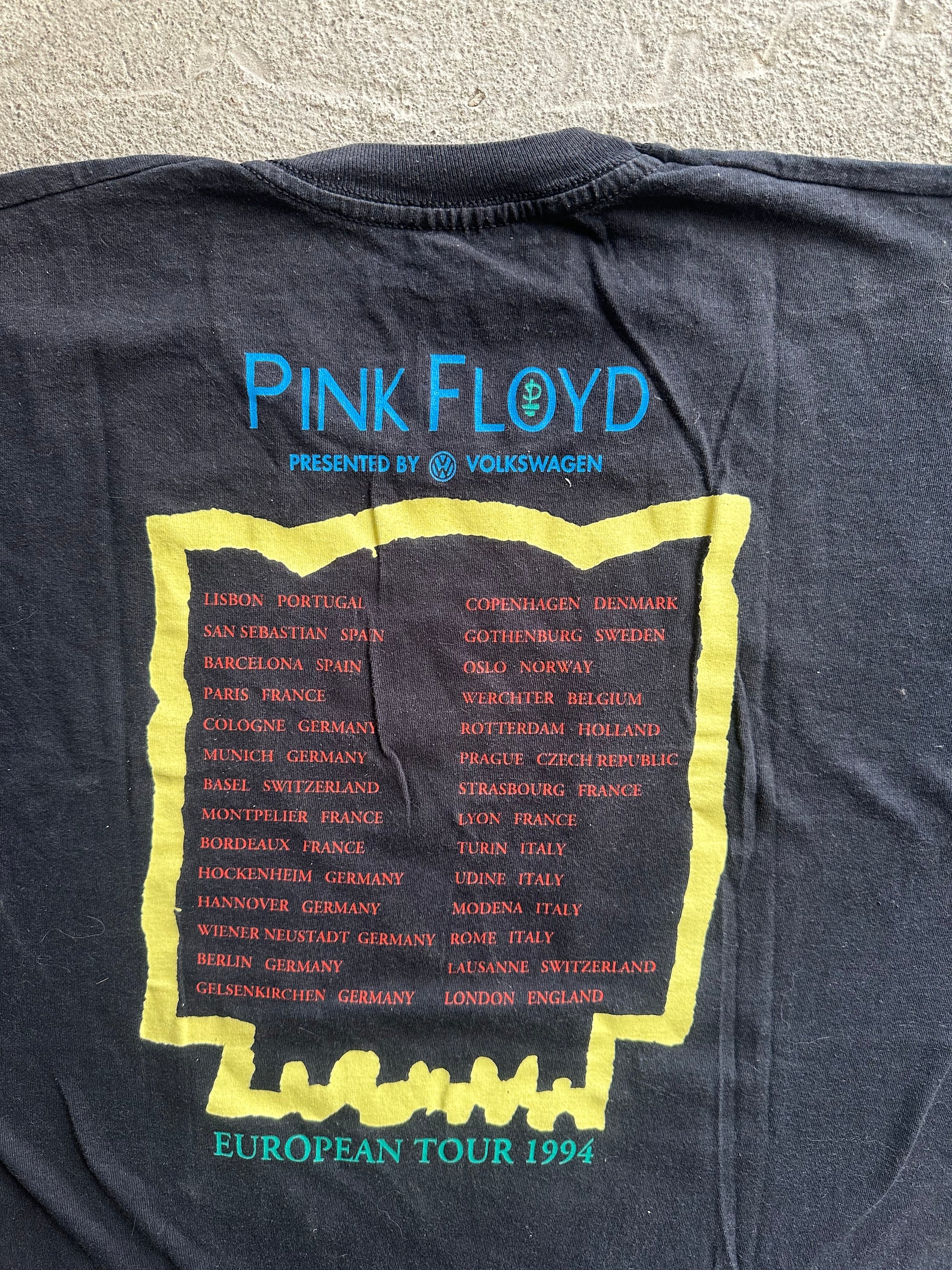 Vintage Pink Floyd European Tour T-Shirt 1994 | Double-Sided | Size XL