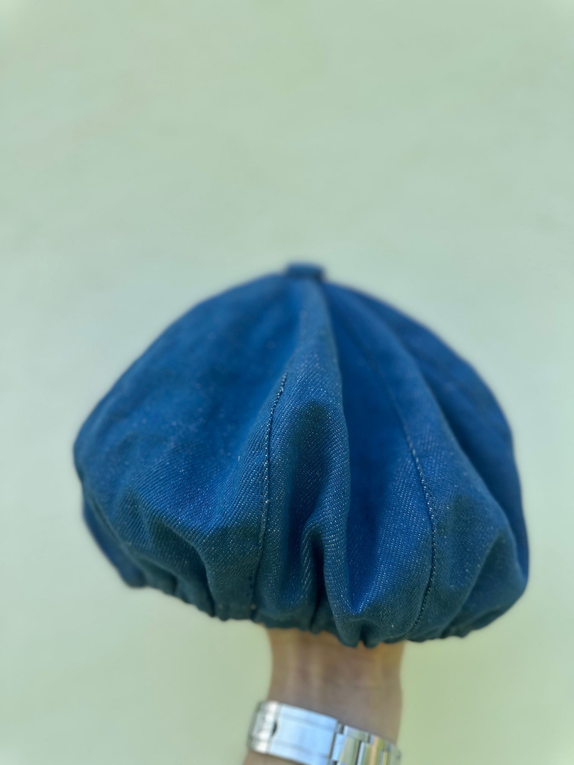 Vintage Faded Blue Newsboy Cap | 70s–80s