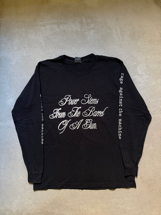 90s Rage Against The Machine “Power Stems From The Barrel Of A Gun” Longsleeve | Size XL