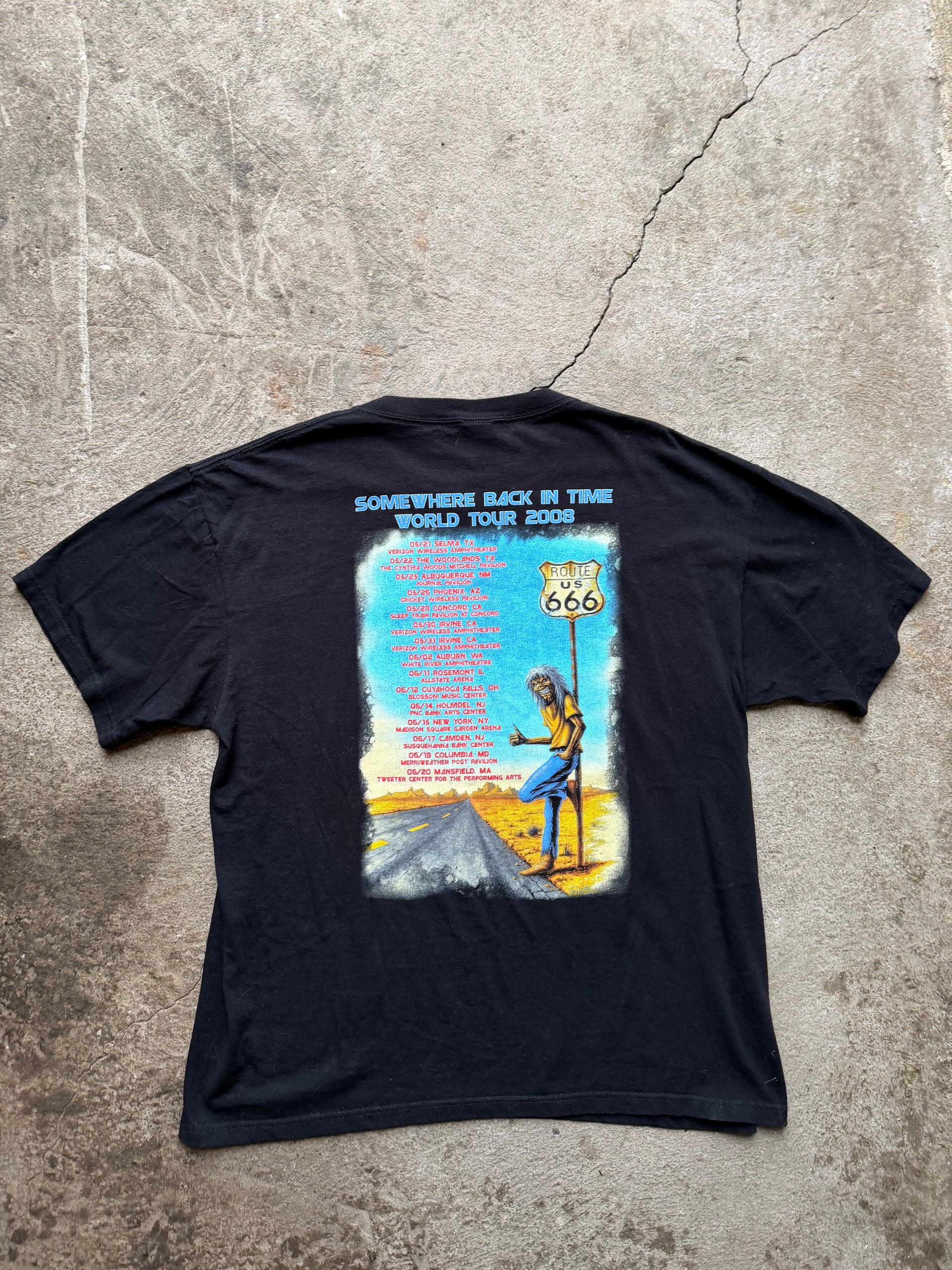00s Iron Maiden Route 666 World Tour 2008 Tee | Size XL