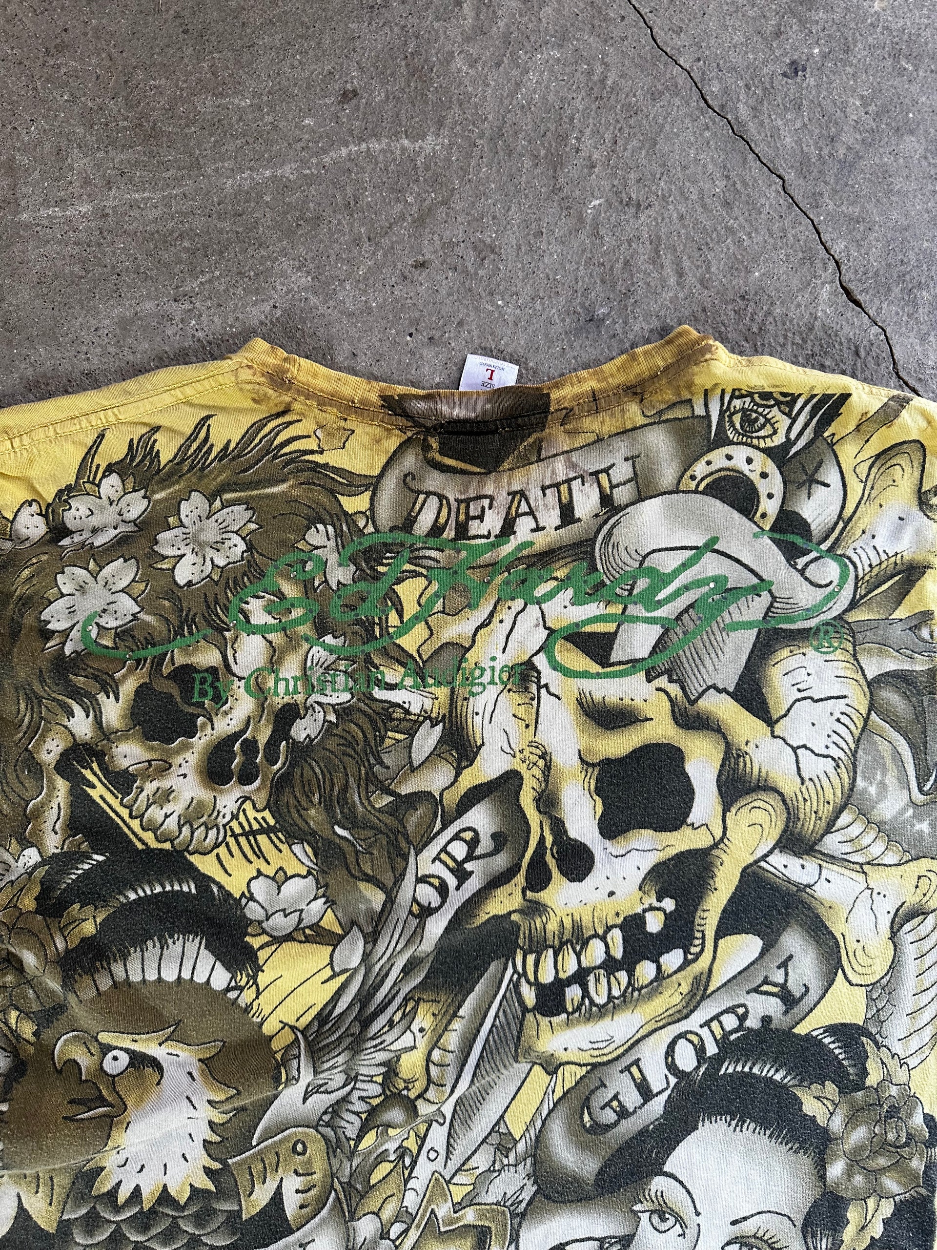 Ed Hardy Tattoo Tee Made in USA | Vintage 2000s | Size L