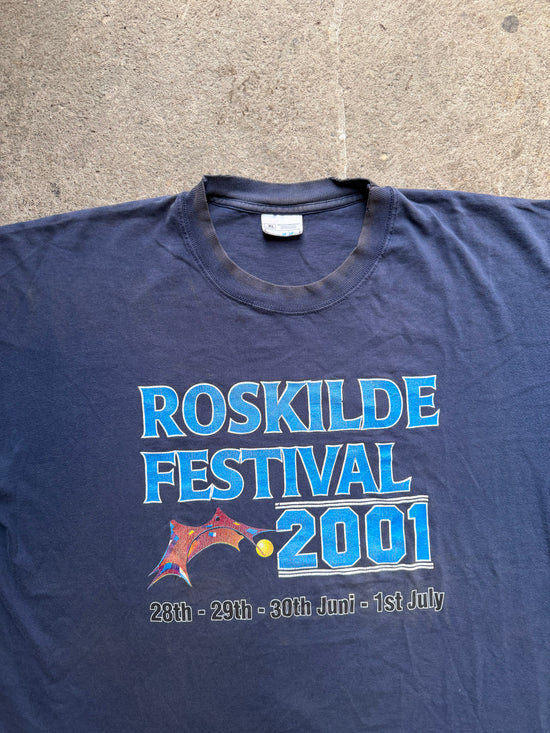 00s Roskilde Festival 2001 Line-Up T-Shirt | Size XL