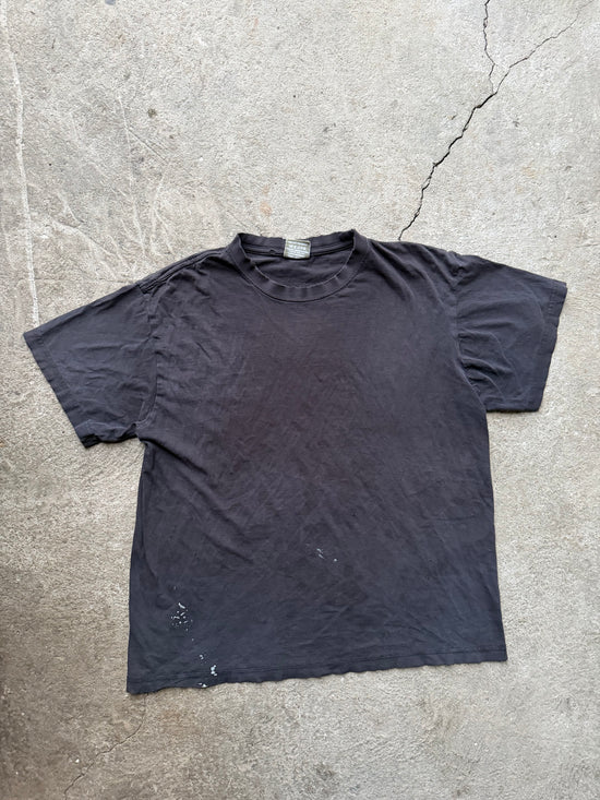 00s Faded Paint Splashed Blank T-Shirt | Size L