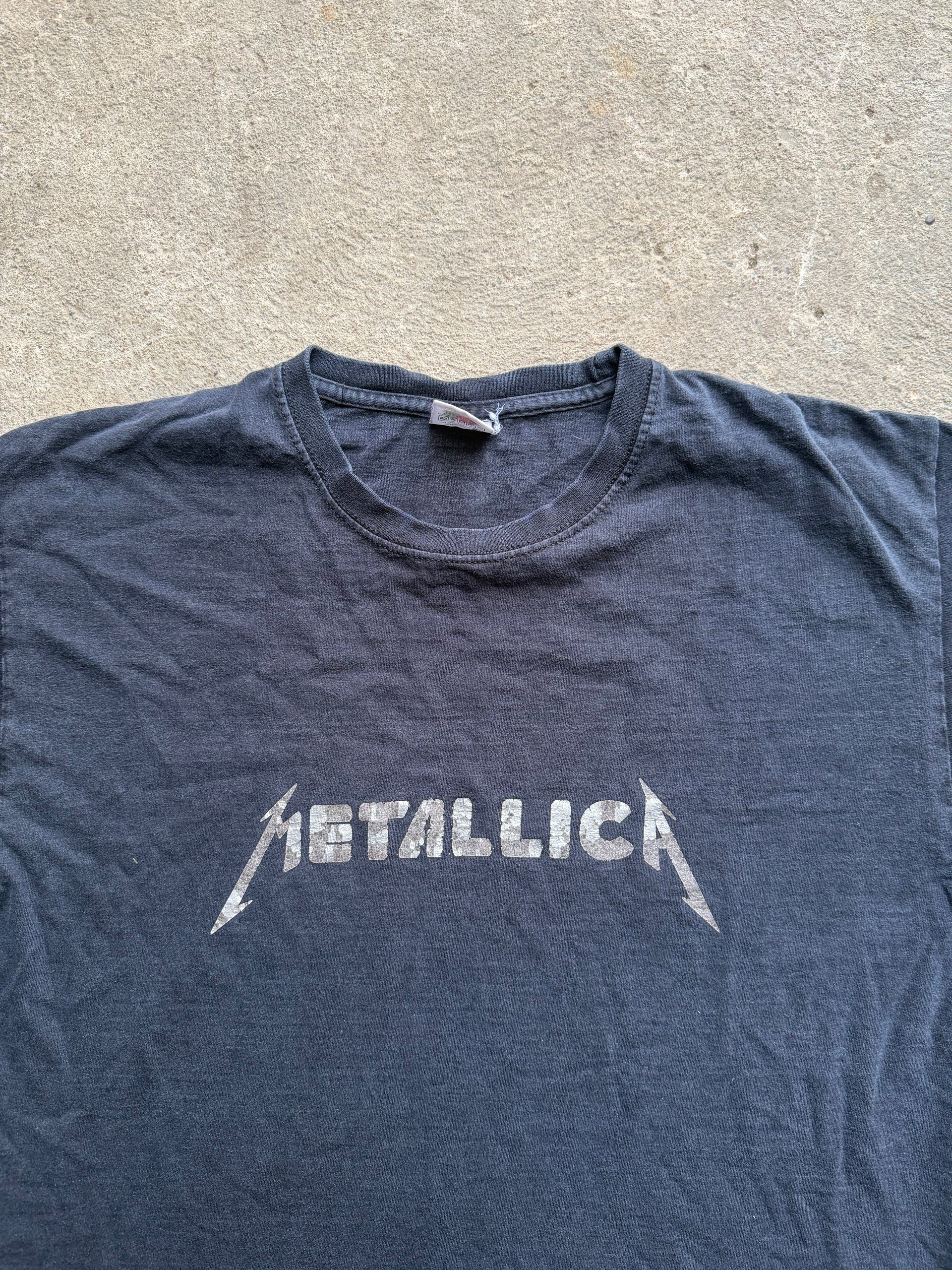 00s Metallica Logo Sunfade Tee | Size M