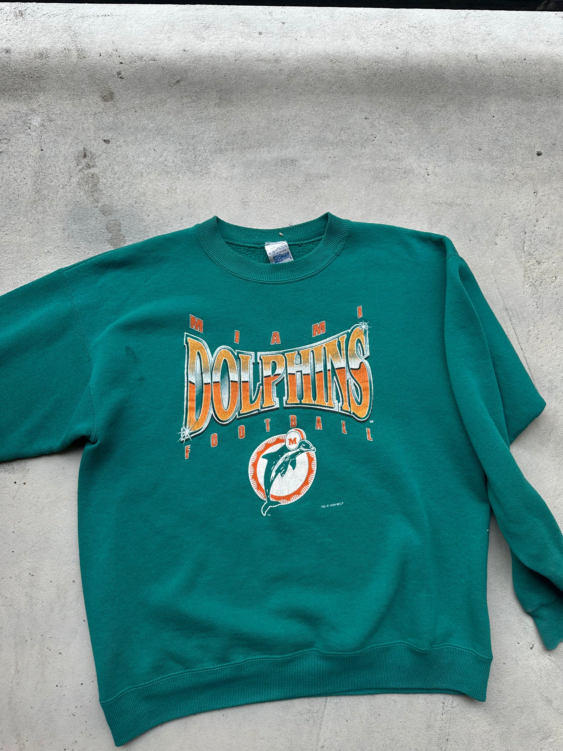 MIAMI DOLPHINS 1994 SWEATSHIRT by salem sportswear (SIZE M)