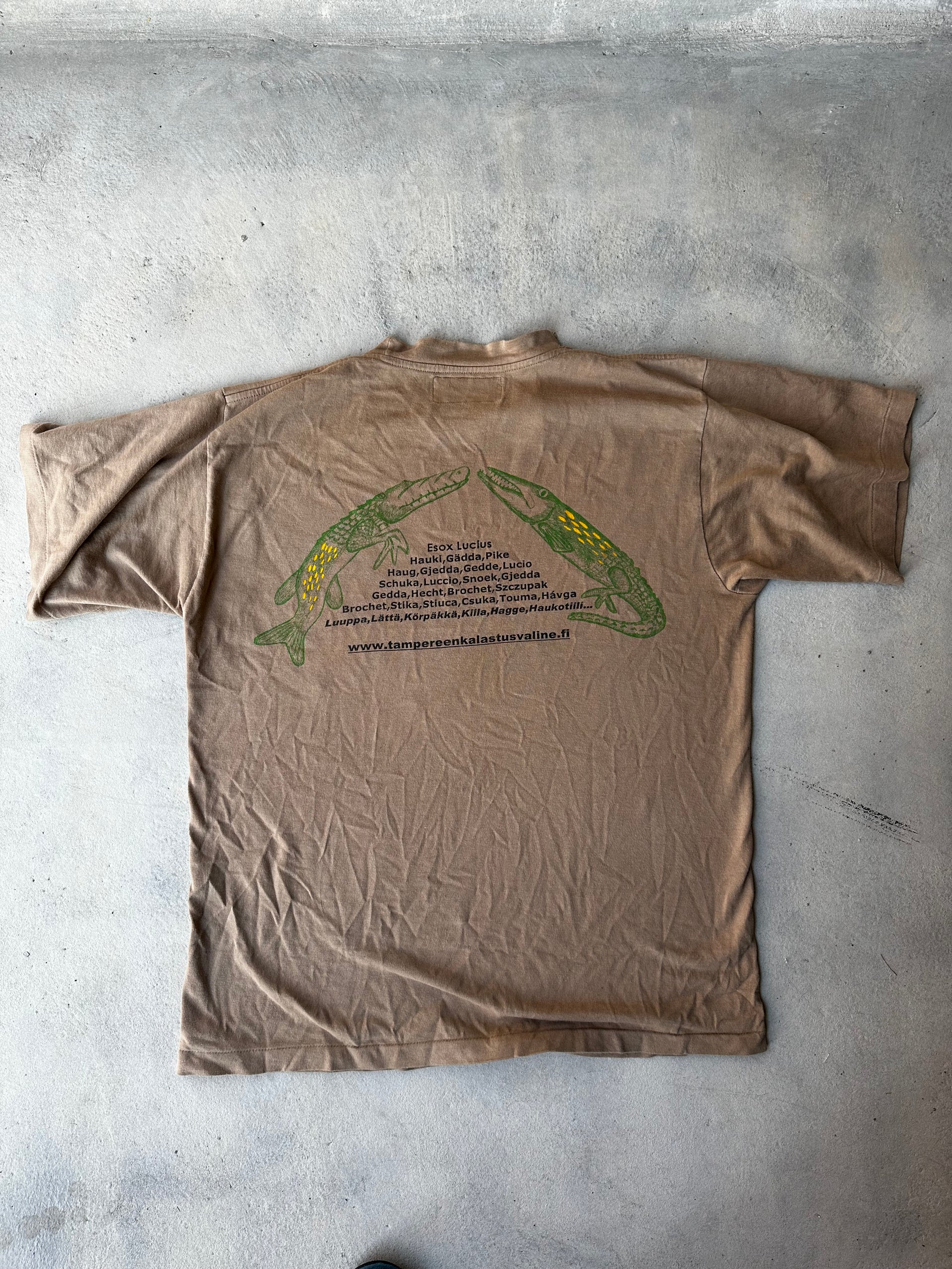 Soft single stitch fishing tee for retro outdoor lovers.
