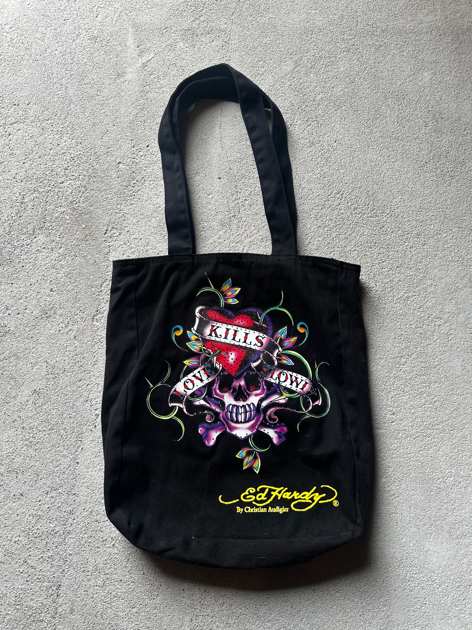 Vintage ed hardy y2k tote bag