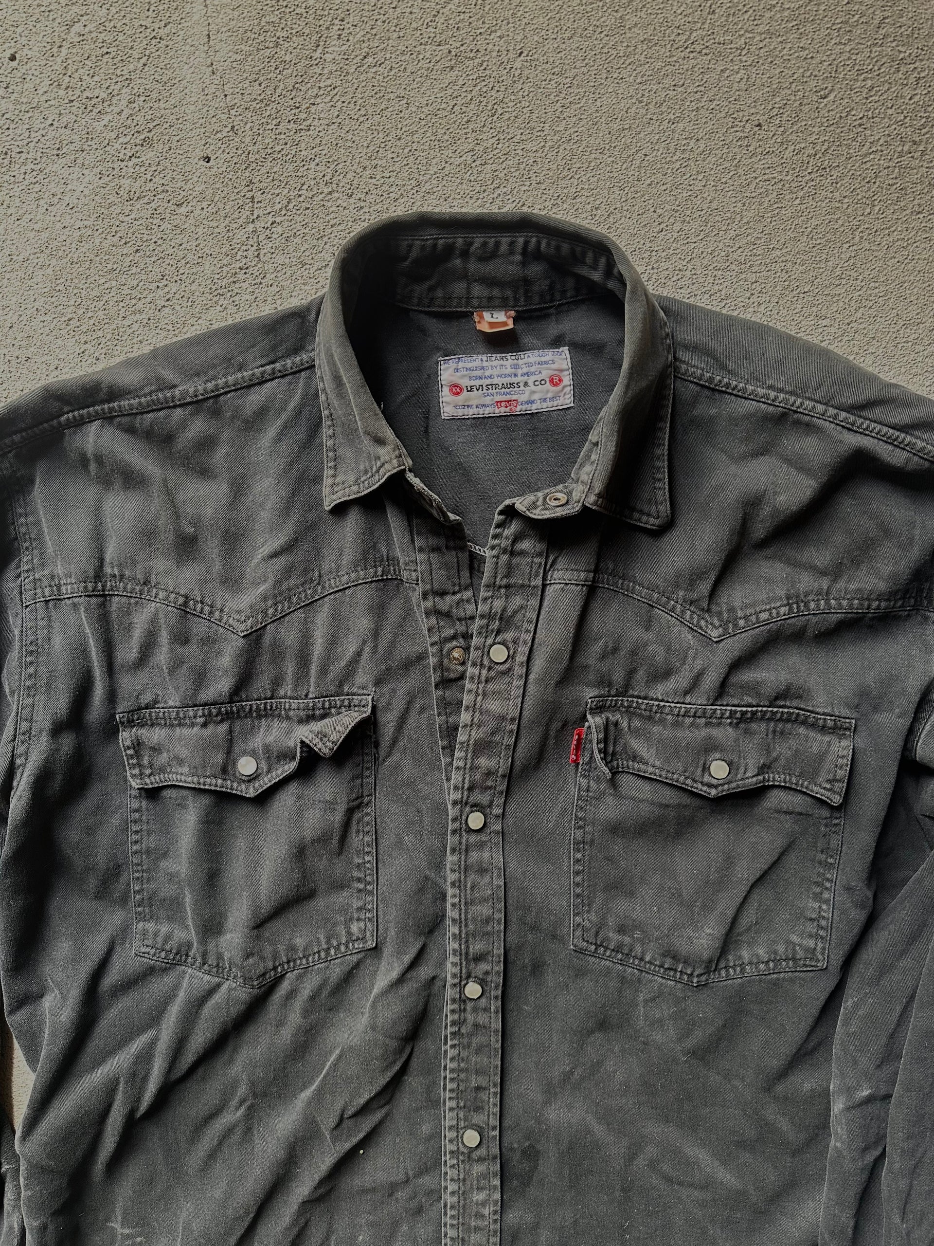 Vintage Levi’s Black Western Shirt – USA Made (Size L)