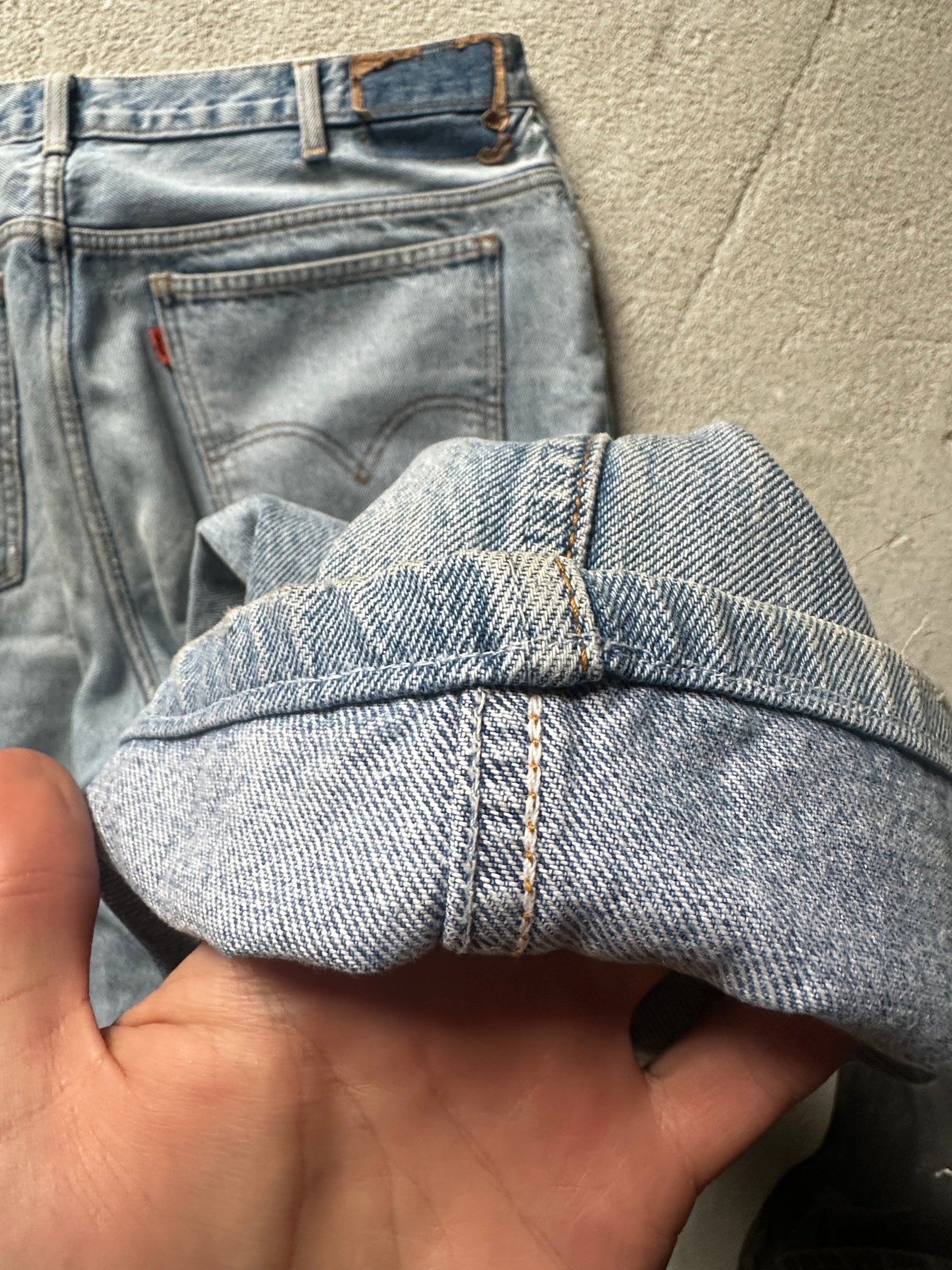 1980s Levi’s 505 Orange Tab Faded denim